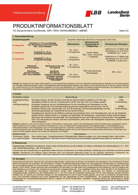 PRODUKTINFORMATIONSBLATT