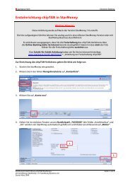 Ersteinrichtung chipTAN in StarMoney - Sparkasse Fürth