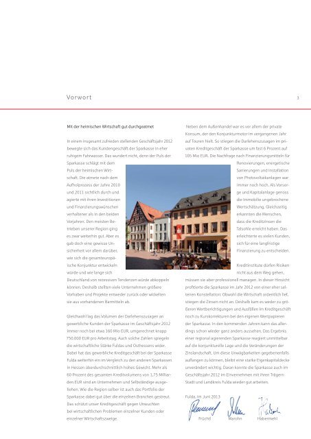 Geschäftsbericht 2012 - Sparkasse Fulda