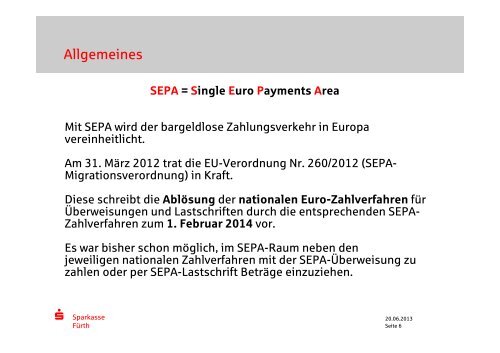 SEPA-Lastschrift - Sparkasse Fürth