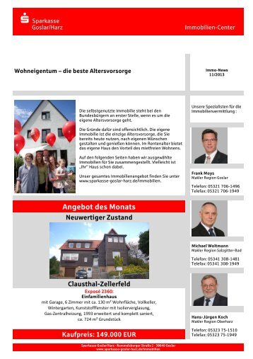 Immo-News (PDF-Datei) - Sparkasse Goslar/Harz
