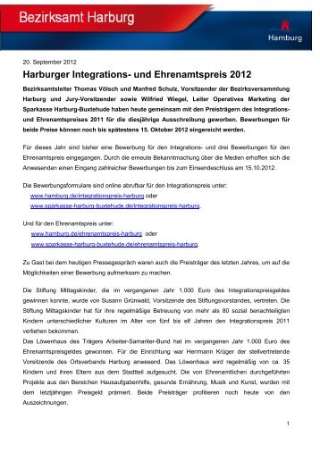 Pressemitteilung - Sparkasse Harburg-Buxtehude