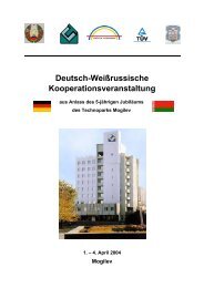 Deutsch-Weißrussische Kooperationsveranstaltung - Eastbridge
