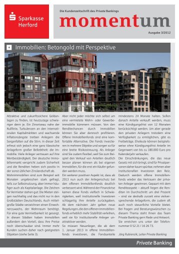 Newsleter Private Banking 03_2012.indd - Sparkasse Herford