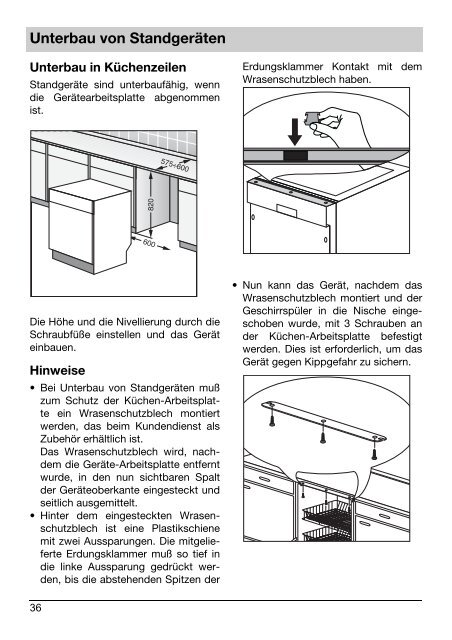 Gebrauchsanweisung Geschirrspüler Pro Comfort 80500