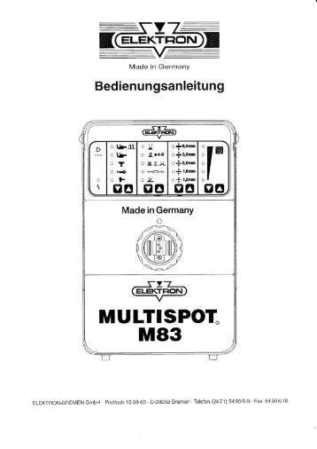 MUITISPOT. M83 - ELEKTRON Bremen