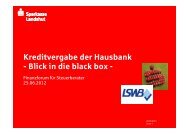 Kreditvergabe der Hausbank - Blick in die black box - - Sparkasse ...