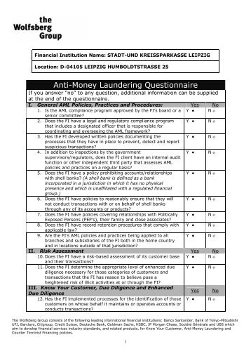 Wolfsberg - aml_questionnaire _ - Sparkasse Leipzig