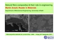 Natural fibre composites & their role in engineering Martin Ansell ...