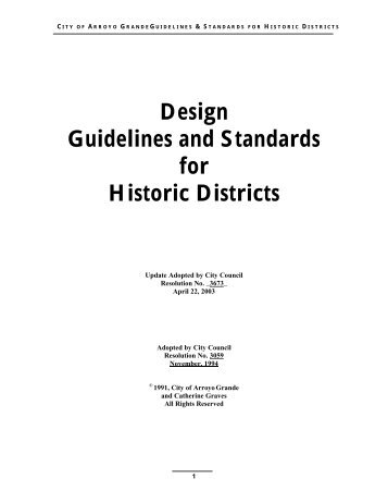 Design Guidelines and Standards for Historic Districts - 9 pdh courses