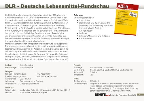 downloaden - DLR Online: Deutsche Lebensmittel Rundschau