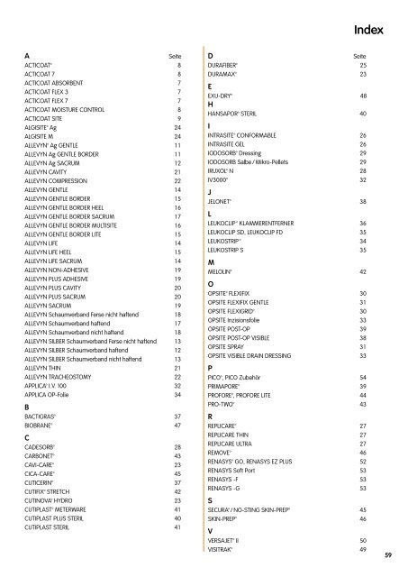 Produktkatalog anschauen - Smith & Nephew