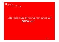 PrÃ¤sentation: SEPA im Verein - Sparkasse Mainfranken WÃ¼rzburg