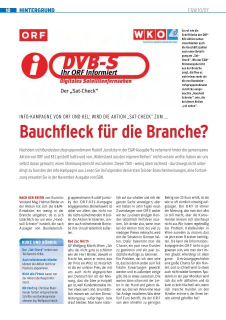 Österreichs Insiderblatt Für Die Elektrobranche - E&W