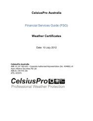 CelsiusPro Australia Financial Services Guide (FSG) Weather ...