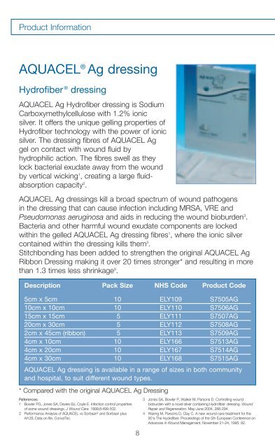 Wound Product Reference Guide - ConvaTec