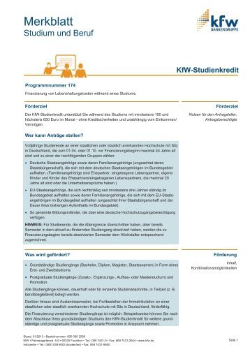 KfW-Studienkredit - Sparkasse Neuss