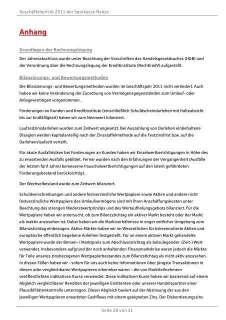 Geschäftsbericht 2011 - Sparkasse Neuss