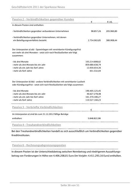 Geschäftsbericht 2011 - Sparkasse Neuss