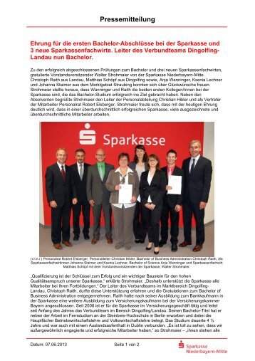 Pressemitteilung - Sparkasse Niederbayern-Mitte