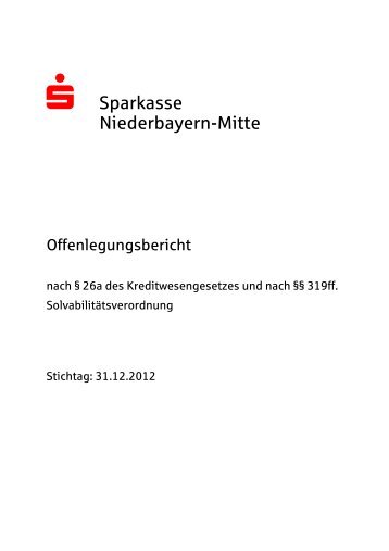 Offenlegungsbericht - Sparkasse Niederbayern-Mitte