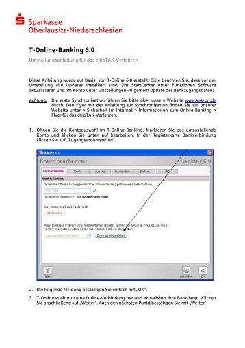 chipTAN - T-Online - Sparkasse Oberlausitz-Niederschlesien