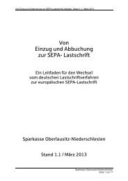 Von Einzug und Abbuchung zur SEPA- Lastschrift - Sparkasse ...