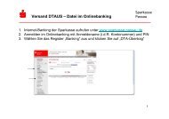 Versand DTAUS – Datei im Onlinebanking - Sparkasse Passau