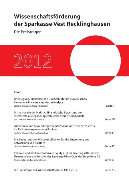 Umschlag 2012.indd - Sparkasse Vest Recklinghausen