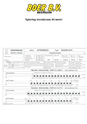 Hijstabel 44 meter Spierings - Boer B.V.