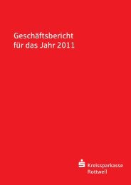 GeschÃ¤ftsbericht 2011 - Kreissparkasse Rottweil