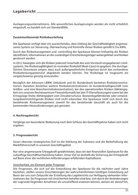 GeschÃ¤ftsbericht 2011 - Kreissparkasse Rottweil