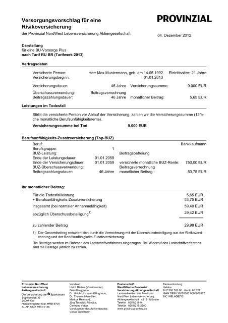 BU-Vorsorge Plus - Sparkasse Siegen