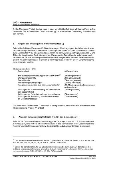 Schnittstellenspezifikation DFÜ-Abkommen - Sparkasse Trier