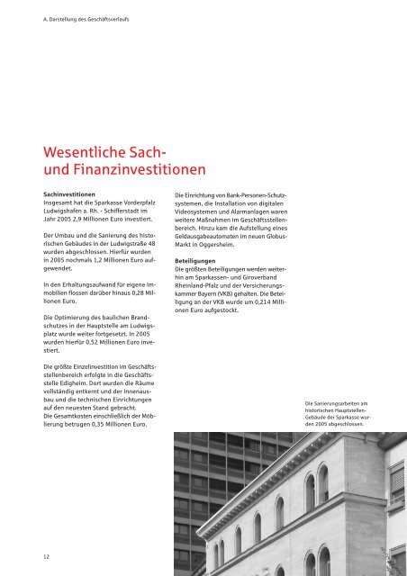 GeschÃ¤ftsbericht 2005 - Sparkasse Vorderpfalz