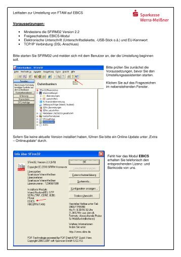 Leitfaden zur Umstellung von FTAM auf EBICS - Sparkasse Werra ...