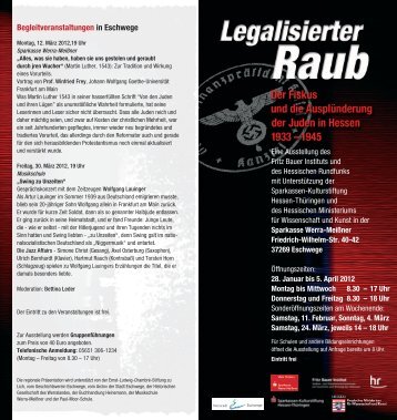 Begleitveranstaltungen in Eschwege - Sparkasse Werra-MeiÃner