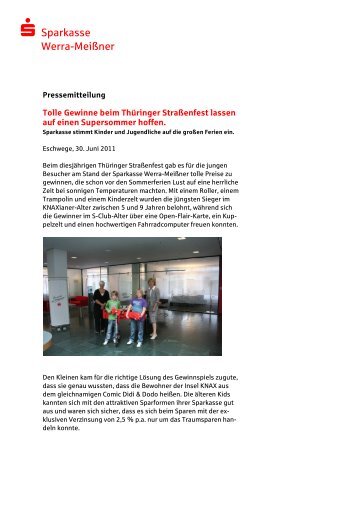 20110630 PB Gewinner ThÃ¼ringer StraÃe - Sparkasse Werra-MeiÃner