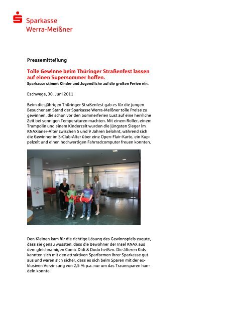 20110630 PB Gewinner ThÃ¼ringer StraÃe - Sparkasse Werra-MeiÃner