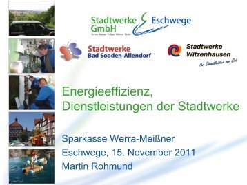 Vortrag Stadtwerke - Sparkasse Werra-MeiÃner