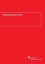 Jahresabschluss 2011 - Sparkasse Westmünsterland