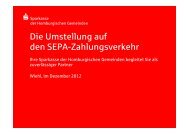 Die Umstellung auf den SEPA-Zahlungsverkehr - Sparkasse