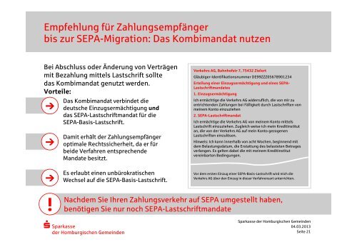 Die Umstellung auf den SEPA-Zahlungsverkehr - Sparkasse