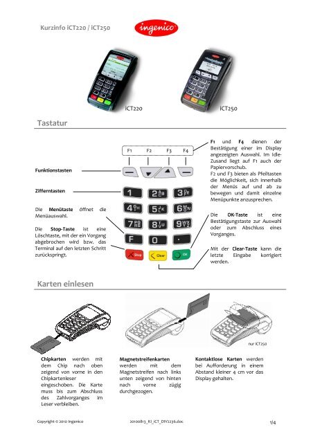 Bedienungsanleitung Easycash Gmbh