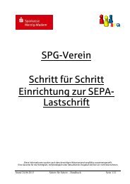 Einrichtungsleitfaden SPG-Verein - Sparkasse Merzig-Wadern