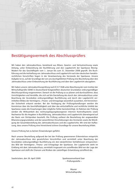 GeschÃ¤ftsbericht 2008 - Sparkasse Merzig-Wadern