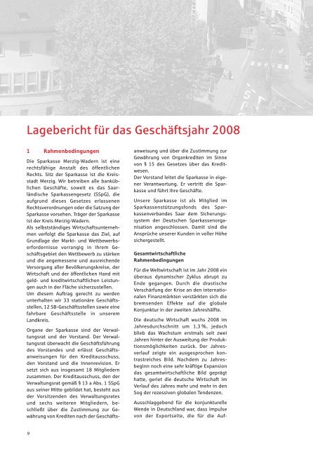 GeschÃ¤ftsbericht 2008 - Sparkasse Merzig-Wadern