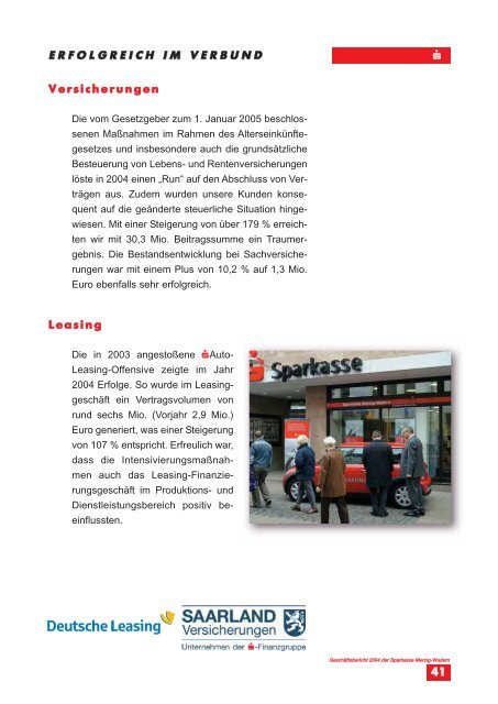 GeschÃ¤ftsbericht 2004 - Sparkasse Merzig-Wadern