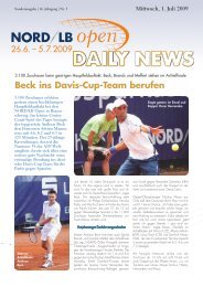 Beck ins Davis-Cup-Team berufen - Sparkassen Open
