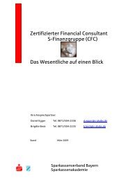 Zertifizierter Financial Consultant S-Finanzgruppe (CFC) Das ...